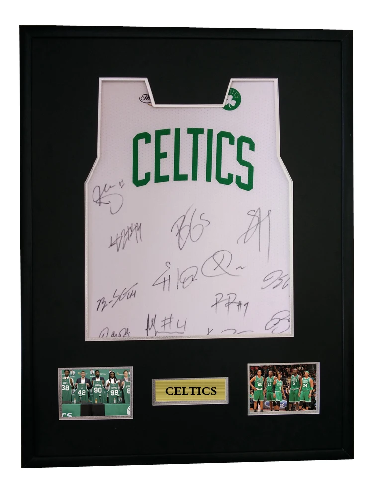 

Ray Allen Kevin Garnett Paul Pierce signed autographed basketball shirt jersey come with Sa coa framed Celtics 2007