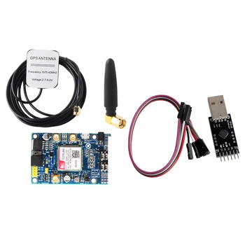

SIM808 Module GSM GPRS GPS Development Board IPX SMA with GPS Antenna+CP2102 USB to TTL Module for Arduino Raspberry Pi