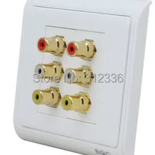 86 мм два бит аудио и видео RCA Джек DVD подключение к телевизору кабельная многофункциональная розетка мульти-розетка среды передачи информации