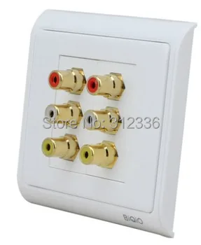 free shipping 86mm Two bit audio and Video RCA Jack DVD TV connection cabling multifunctional socket Multi-Media Socket free shipping 86mm Two bit audio and Video RCA Jack DVD TV connection cabling multifunctional socket Multi-Media Socket