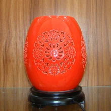 Новинка светильники Jingdezhen китайский фарфор Керамика настольная лампа старинные декоративные прикроватные гостиная свадьба настольная лампа красный