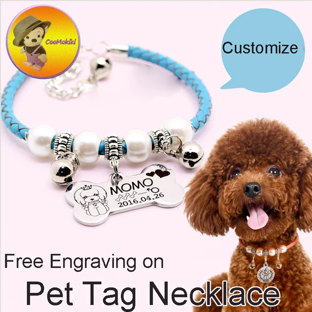 free engraving text on custom made pet name tag customized