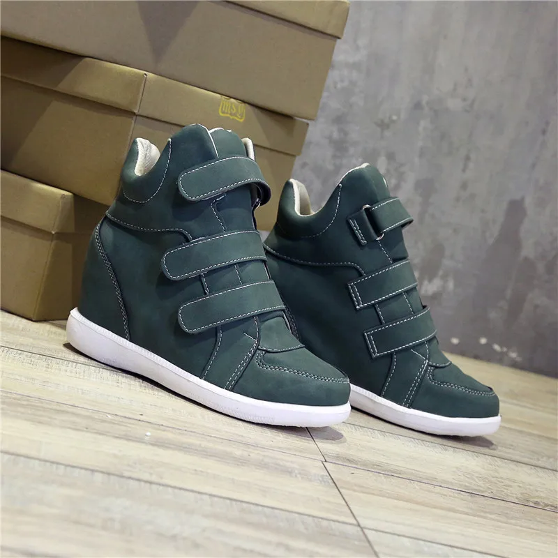 high heel ladies casual shoes wedge with ladies sneakers casual platform shoes breathable increase footwear