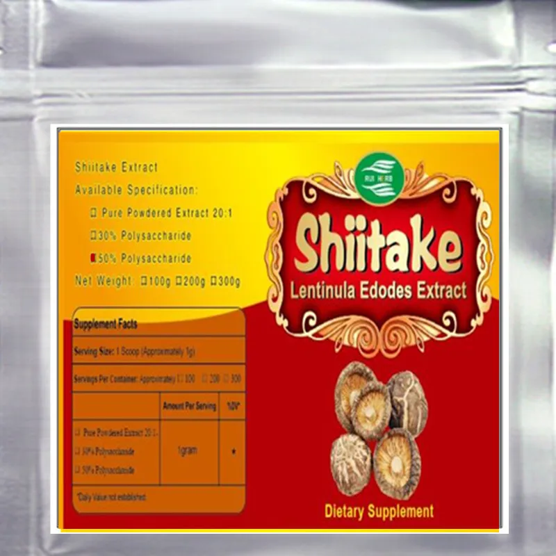 

Pure Shiitake Mushroom 30:1 Extract 30% Polysaccharides Powder (Lentinula Edodes) Extract 500gram