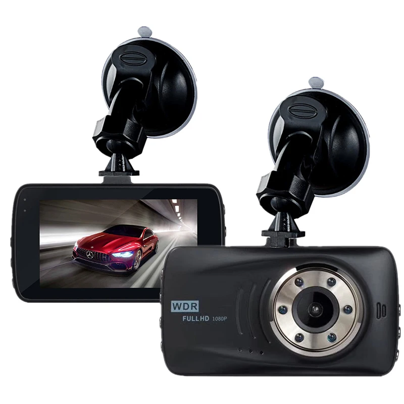 مسجل قيادة السيارة HD للرؤية الليلية الخفية Dashcam وقوف السيارات رصد 1080 P الجبهة الرؤية الخلفية كاميرا مرآة المزدوج تسجيل T671