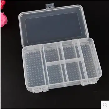 

Creative double-sided 10 grid transparent plastic storage bins box electronic components beaded jewelry Storage Boxes 4pcs/lot
