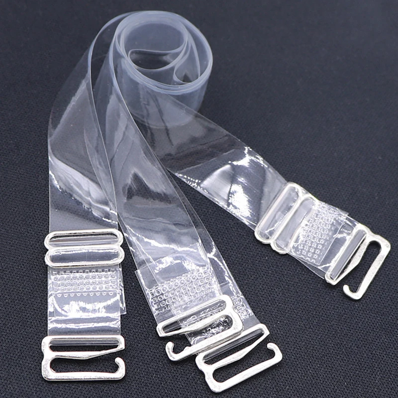 

1.8 CM Wide Women Metal Buckle Bra Straps Non Slip Elastic Transparent Bra Strap Extenders Adjustable Bra Strap Accessories