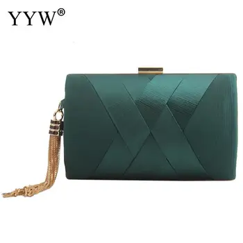 

Tassels Evening Bag Criss-Cross Women Clutches Handbags Wedding Purse Fashion Female Hand Bag Wallet Clutch Evening Bag Green