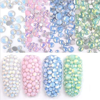 

Nail Art Decorations Rhinestones Mix Sizes Pink Opal Mix Size Nails Accessoires Glass Crystal Nail Stone Nail jewelry