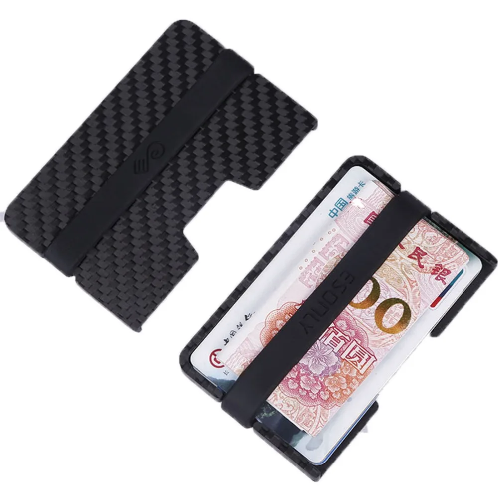 100 real carbon fiber made cardholder wallet fashion simple wallet 6mm