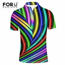 FORUDESIGNS High Quality Brand Men Polo 3D Colorful Fashion Polo Homme Shirt New Summer European Men's Camisa Plus Size XS-XXL женский пиджак brand new 2015 xs xxl q249
