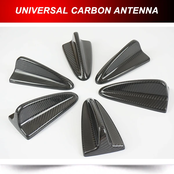 REAL CARBON FIBER UNIVERSAL SHARK FIN ANTENNA 3M TAPE INSTALL CARBON