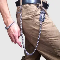Новые однотонные модные панк хип-хоп мужские металлические Брюки цепи мужские или женские джинсы аксессуары мода скорпион цепи для брюк