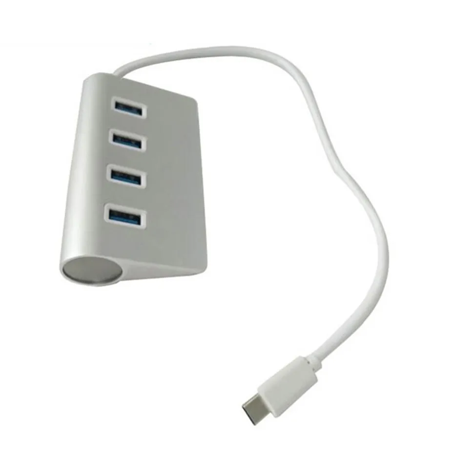 BASIX USB 3,1 Тип C Мужской Кабель-адаптер 4 Порты USB 3,0 хаб Алюминий Для iMac MacBook Air USB-C Порты устройства-PC друг