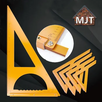 

90 Metric Angle Ruler 6mm Thick Woodworking Tool Angle Ruler Triangle Ruler Double Scale Angle Woodworking Measurement Tool