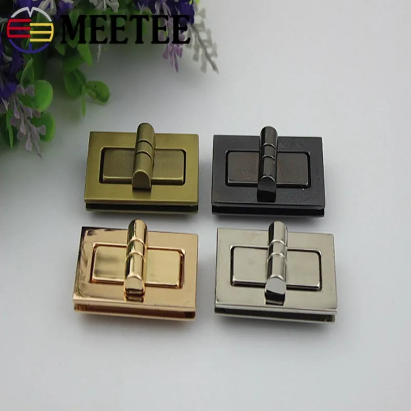 10pcs 45mm Meetee Metal Twist Turn Lock Snap Clasps Purse for Bag Accessory DIY Handmade Closure Hasp Buckle with Screw |