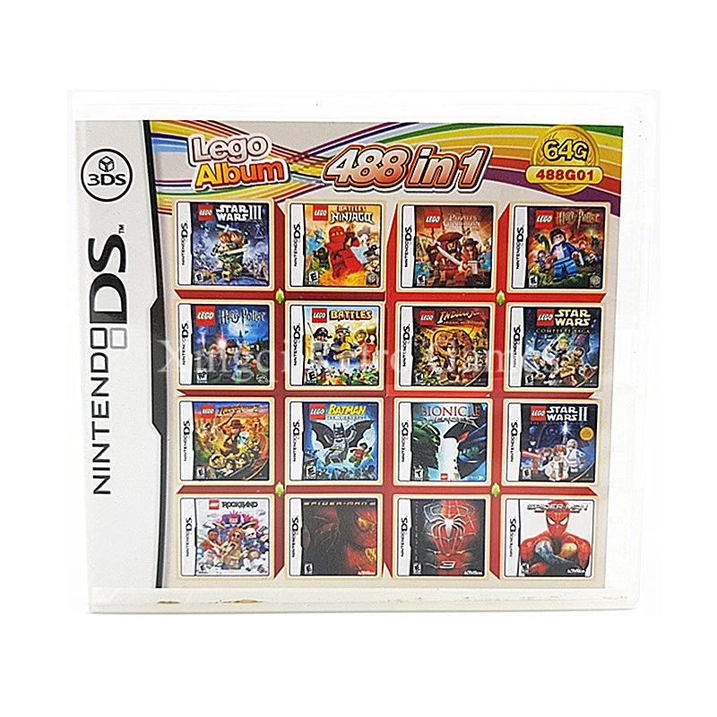 

Nintendo NDS Game 488 in 1 Compilations 488G01 Video Game Cartridge Console Card English Language with Retail Package