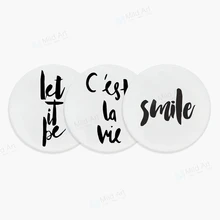 Черно-белые каваи цитаты скандинавские ручная запись французские керамические накладки подарок креативное Кафе Отель бар кухонные принадлежности Pad набор