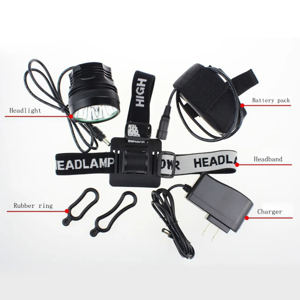 Ultra Licht 9800 lumens Fietslicht 8x CREE XM T6 LED Fiets Koplamp ... Ultra Licht 9800 lumens Fietslicht 8x CREE XM T6 LED Fiets Koplamp ...