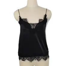 Черный кружевной шифоновый бюстгальтер без косточек сексуальный v-образный вырез Camisole короткий топ для фитнеса Женская майка женские короткие Блузы Бюстье Cami P5