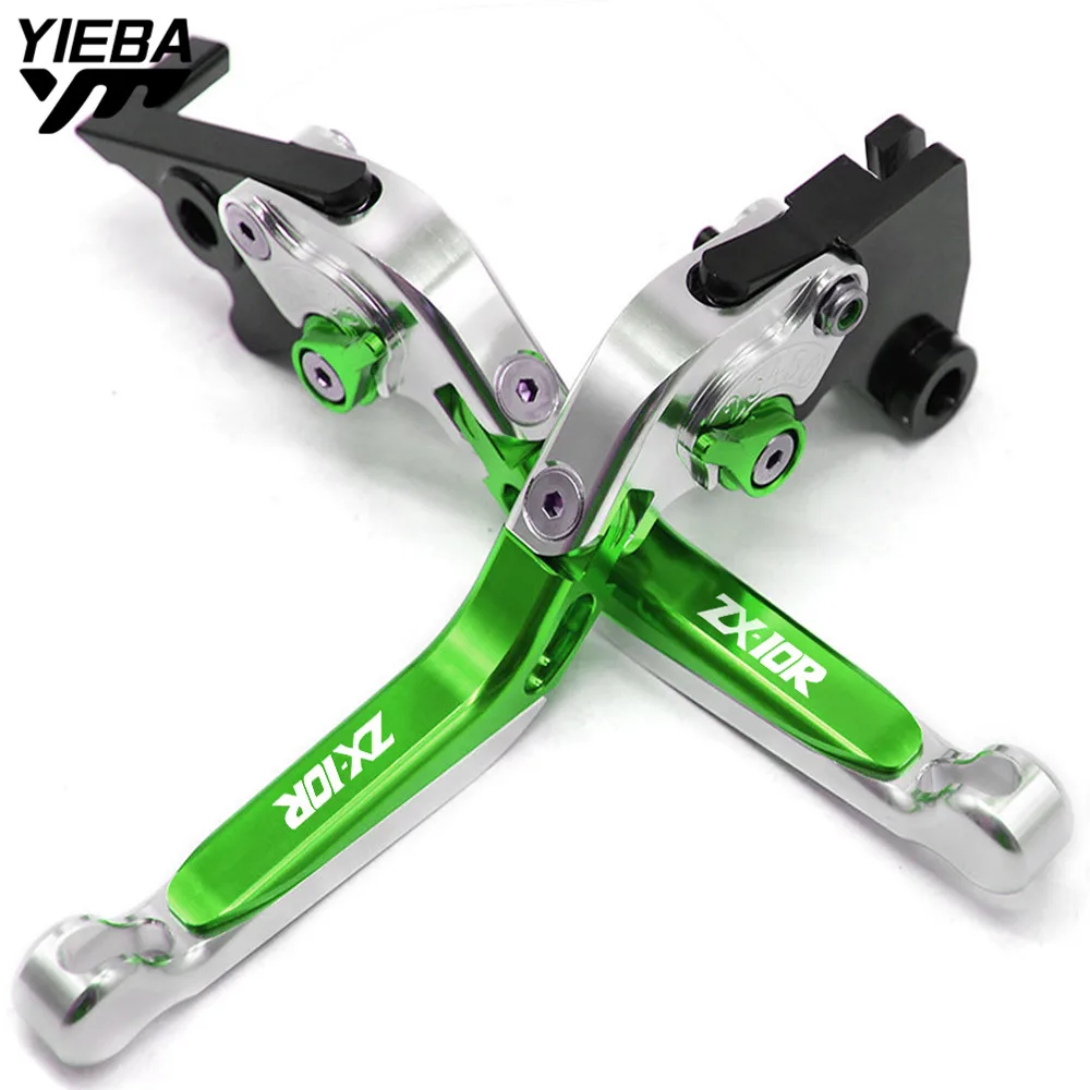 ZX10R LOGO For KAWASAKI ZX10R ZX-10R ZX 10R 2016 Motorcycle Accessories CNC Brake Handle Adjustable Folding Brake Clutch Levers