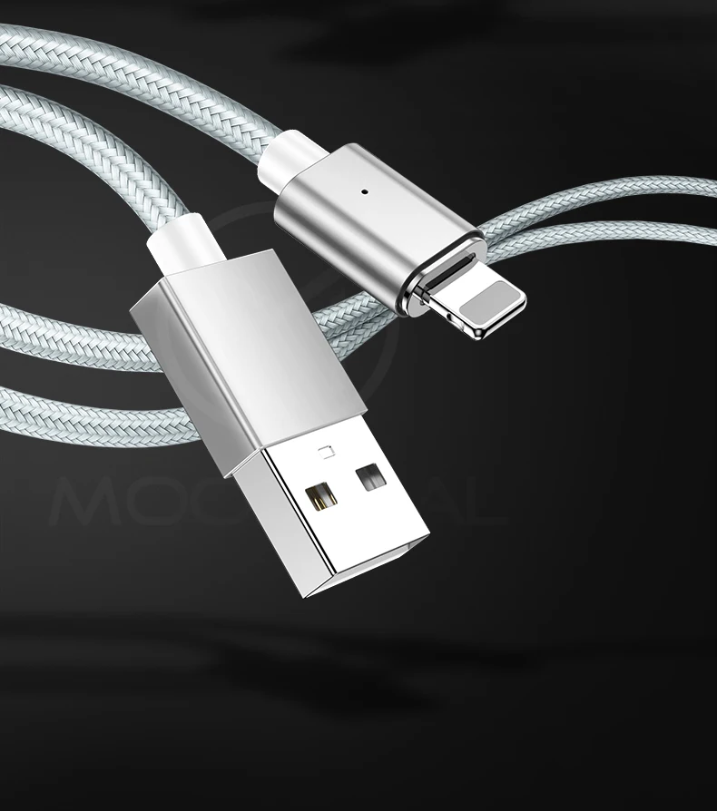 MOOJECAL светодиодный магнитный USB кабель для iPhone Xs Max 8 7 6 и usb type-C кабель Micro USB кабель для зарядки samsung Xiaomi huawei