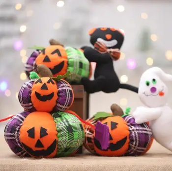 

21*32CM Halloween Pumpkin Pillow Doll Plush Toy Devil Halloween Doll Cartoon Pastoral Pumpkin Pillow YH1515