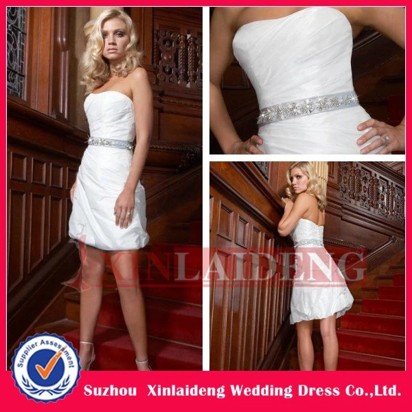 IBC119 casual short taffeta beaded belt knee length ivory wedding dresses| dress shoes for plus size women|dresses for short girlsdress fighting -  AliExpress