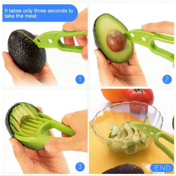 

Avocado Slicer Corer Shea Butter Fruit Peeler Cutter Tools Divider Plastic Kitchen Vegetable Knife kitchen accessories gadgets