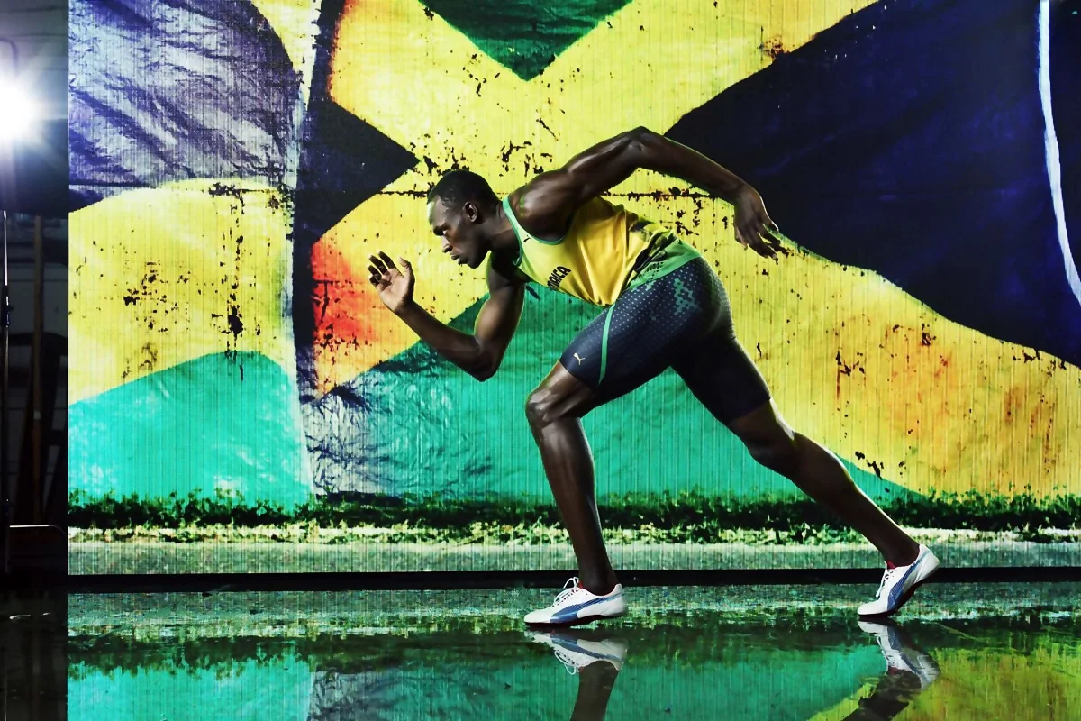 Usain Bolt the most naturally gifted athlete PYR170 custom fabric