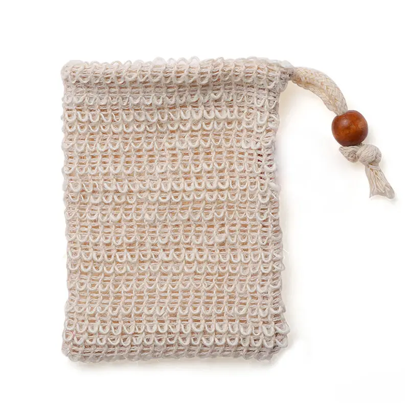 5Pcs/lot Exfoliating Soap Bag Cleansers Natural Portable Soap Saver Soft Foaming Massage Bag cotton and linen - Цвет: style 2