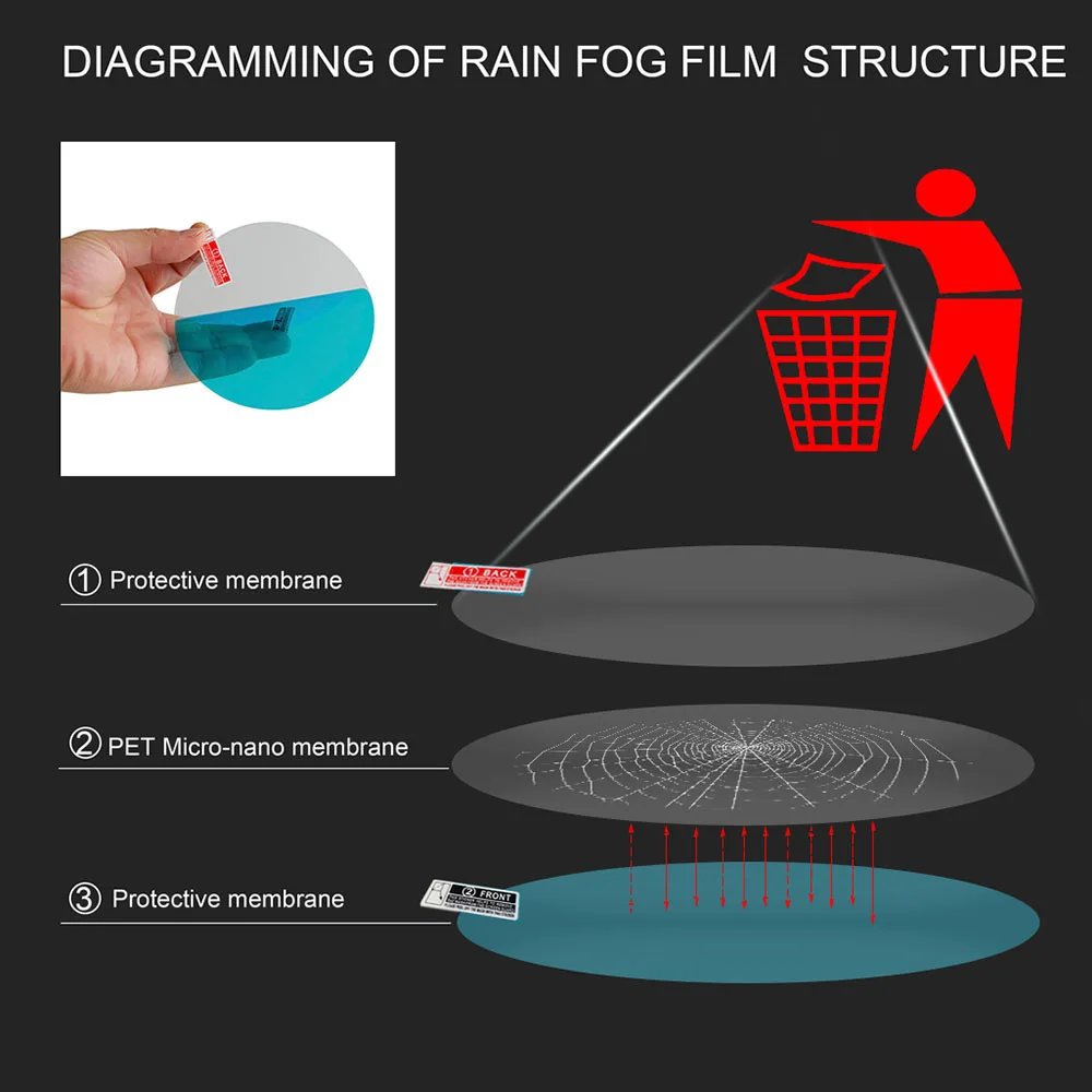 Автомобильный защита от воды и анти-туман зеркало заднего вида зеркальная защитная пленка для Toyota Hilux Yaris Vios ВАЗ Kalina Priora Нива Самара 2110 Largus 2109 2107 2106