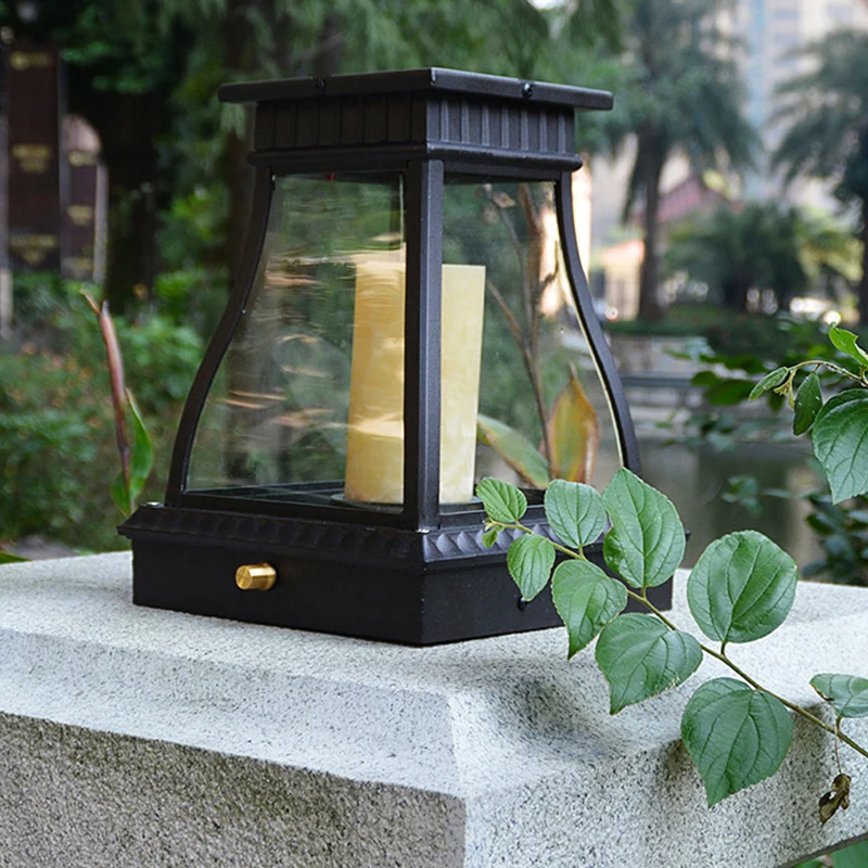 IN JUICY Retro Outdoor Solar Landschap Gazon Gang Licht Vloerlamp Europese Exterieur Villa Waterdicht Tuin Straat Licht