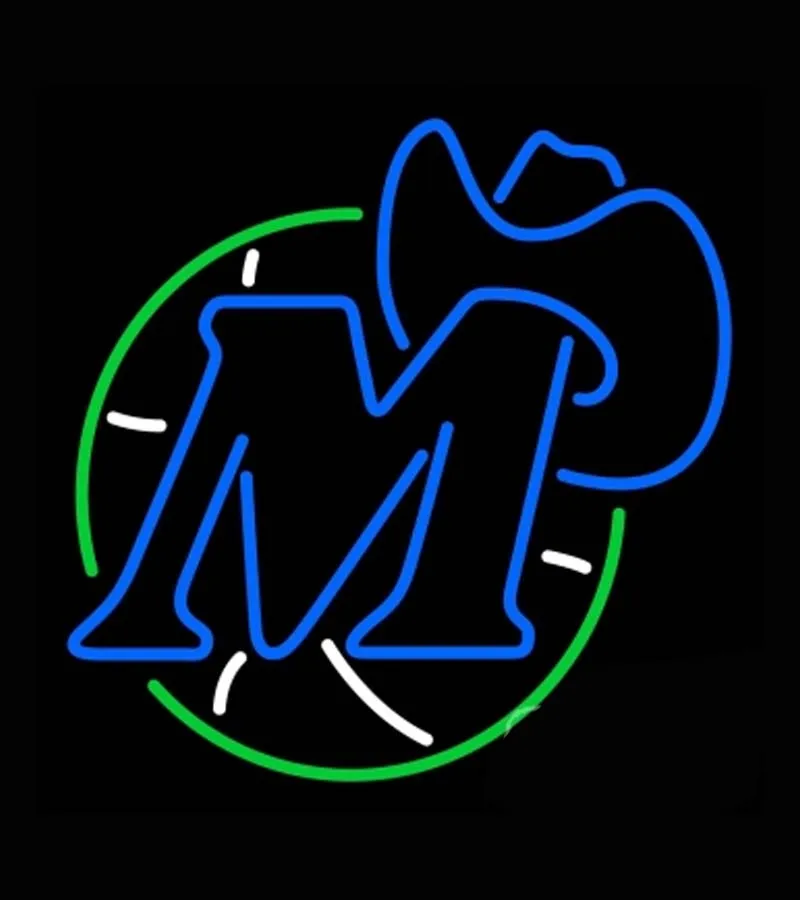 Dallas Mavericks Logo 2015 NBAA Dallas Cowboys jersey Neon Sign Real