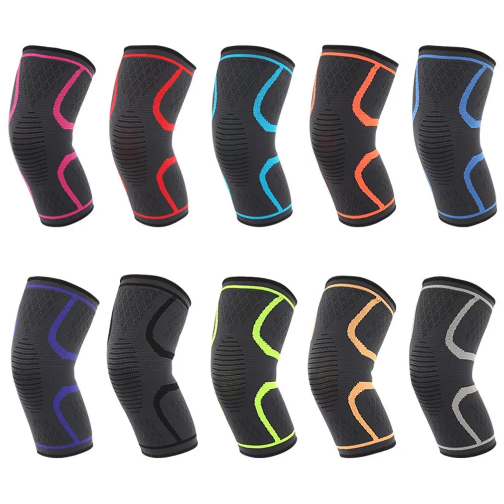 

Sports Knee Pads Three-color Four-way Elastic Non-slip Warm Nylon Knit Protective Gear Outdoor Riding Mountaineering