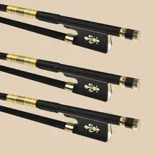 Качество углеродного волокна Скрипки лук, цветок декор в лук лягушка, части черного дерева, Скрипки лук