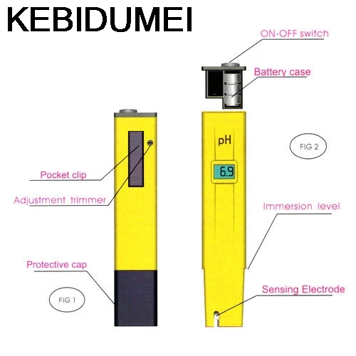 Портативный Карманный рН-метр для воды, цифровой тестер, диапазон измерения качества 0,0-14.0pH для аквариума, бассейна, воды, лаборатория почвы