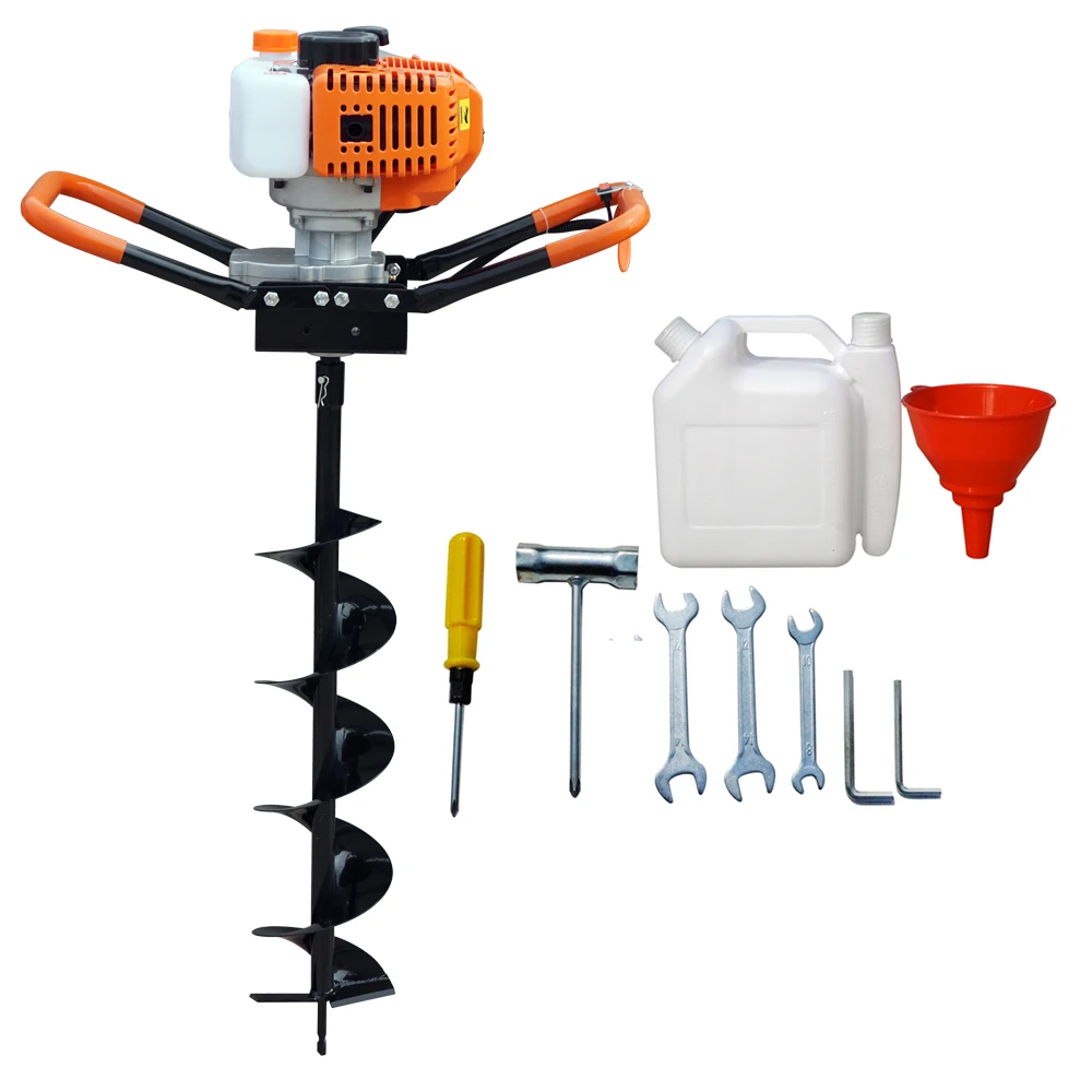 

ECO 52cc Power Engine 2.5HP Gas Powered Post Hole Digger 6" 10" Auger Bits US