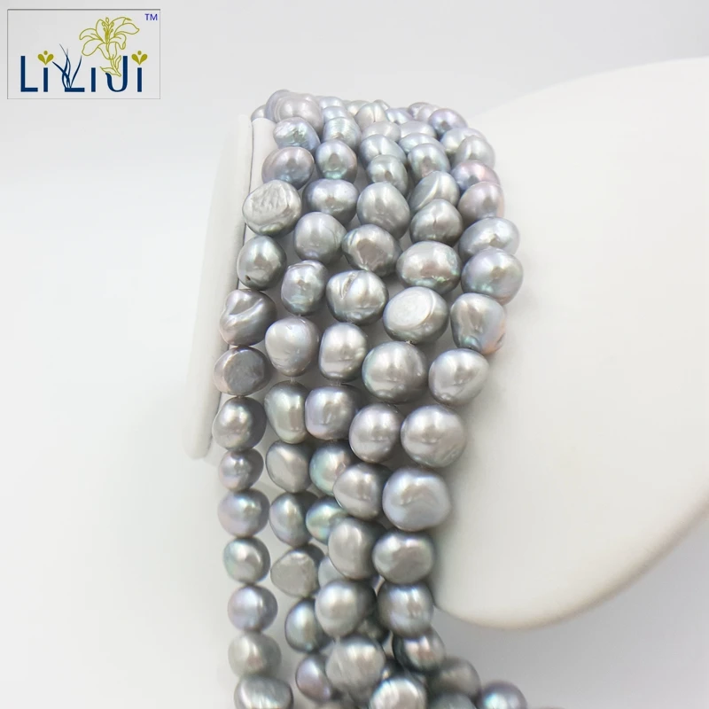 

Lii Ji 10-11mm Natural Freeform Shape Freshwater Pearl Beads For DIY Necklace Bracelet Jewelry Making Spacer Beads 38cm/Strand