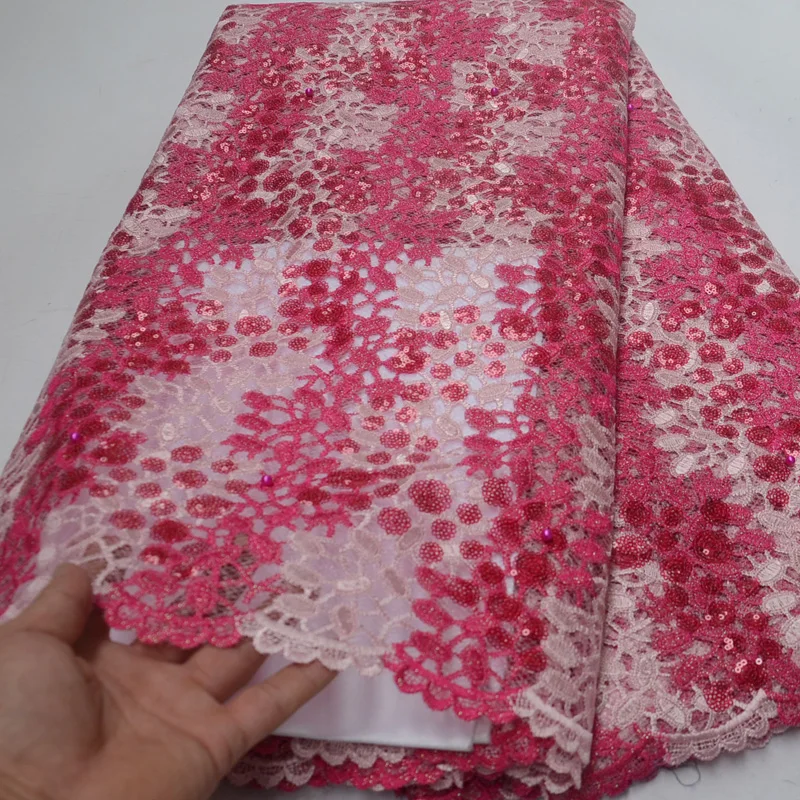 

9 options high grade African party lace fabric pink sequins embroidered French net lace fabric for attractive party dress FLP144
