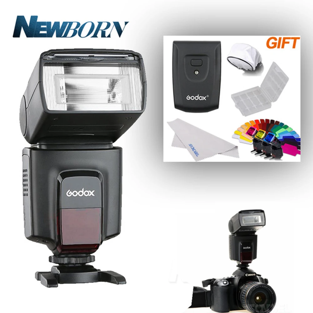 GODOX TT520II GN33 Speedlite Flash + Transmitter Untuk Canon EOS 1300D