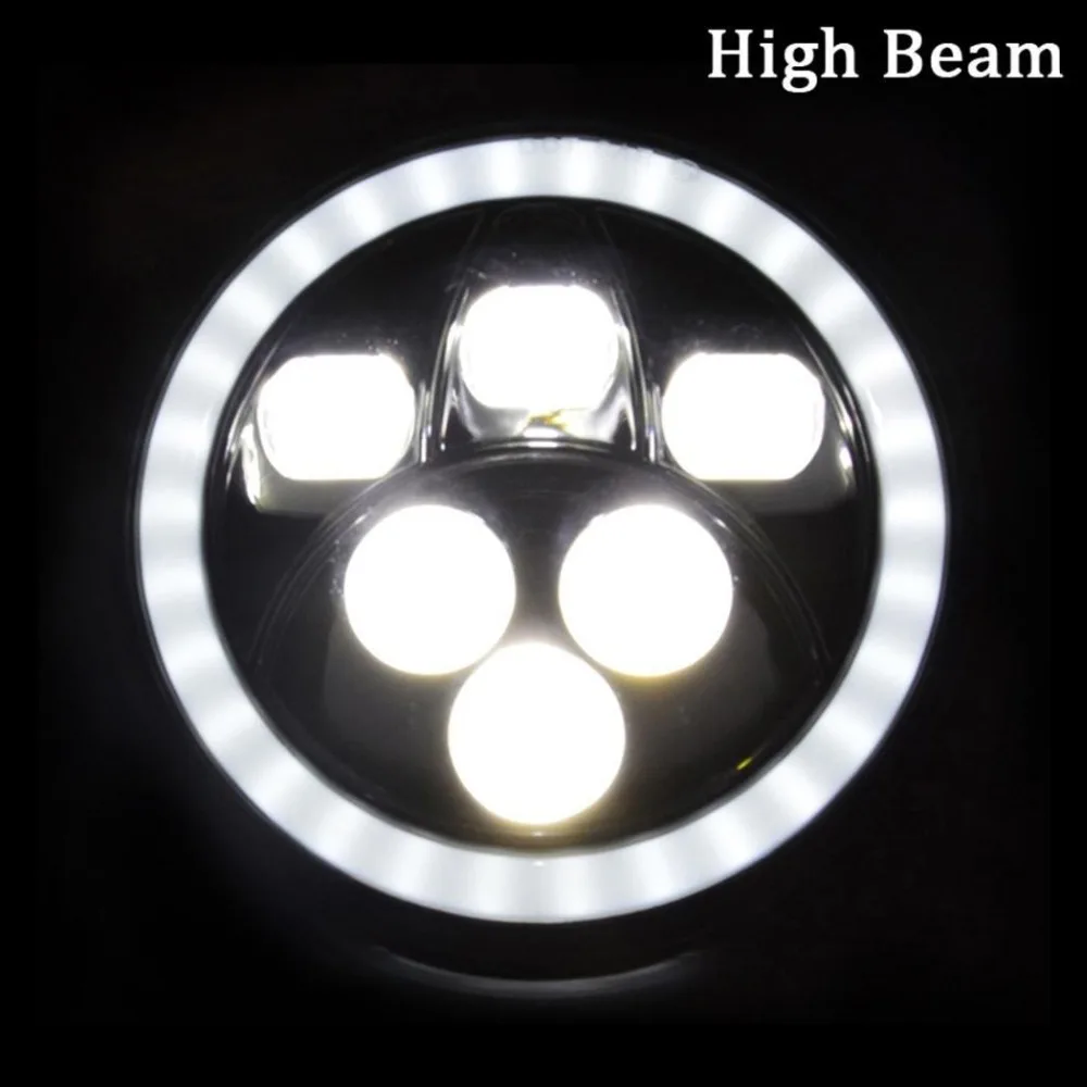 Marloo 7 дюймов Led фары для автомобиля Белый Halo DRL + пара 4 передний бампер