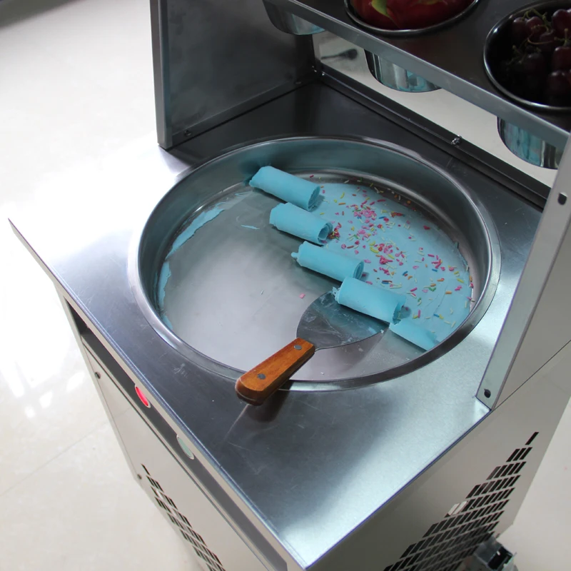 CE одобренный Жареный Лед 220V 1500W жарки один горшок мороженое машина/фруктовый салат машина