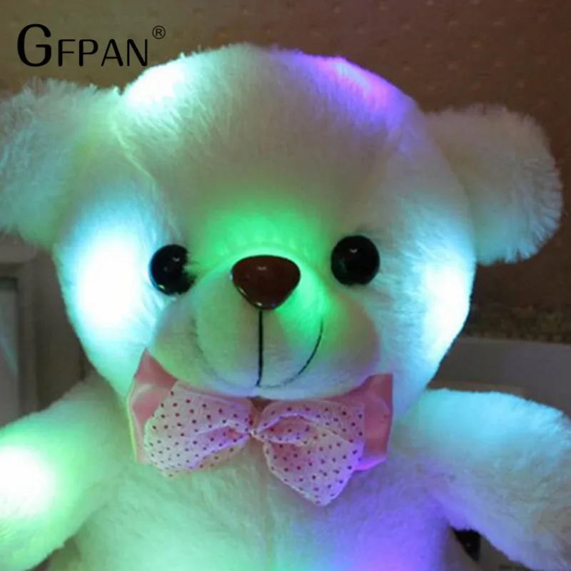 1 шт. 25 см светящиеся Плюшевые мишки блестящая кукла с животными милый медведь животные лучший подарок на день рождения для детей