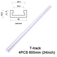 T-track 600mm (24inch) Standard Aluminium Miter Track/Slot for Table Saw, Router, Drill Press Jigs Carpenter ools JF1285