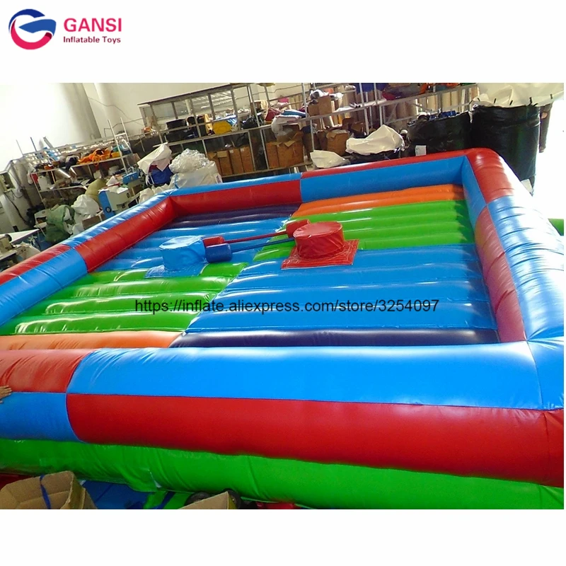 Funny Wipeout Challenge Sports Inflatable Boxing Ring,Fighting Arena Inflatable Gladiator Jousting Game