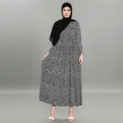 Арабский мусульманский с длинным рукавом длинная куртка свободный большой размер Парижа бисера винтажный стеганый Халат 9054