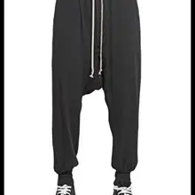 27-44 Большие размеры Мужская одежда прилив личности штаны-шаровары Low-Rise Штаны Большой промежности Штаны случайные свободные Большие размеры певица костюмы