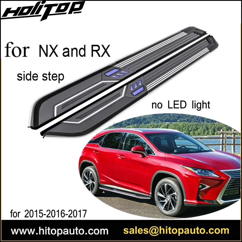 

New arrival running board side step bar for LEXUS NX NX200T NX300h RX RX200T RX350,with LED light,real ISO9001 excellent quality