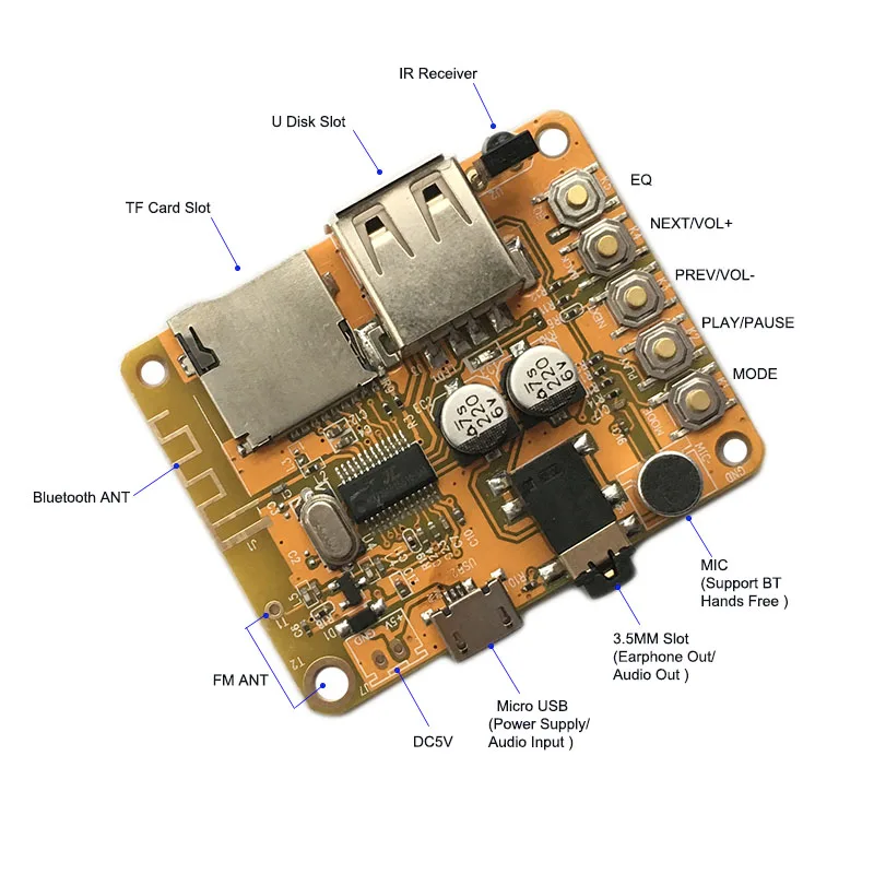 Беспроводная колонка с поддержкой Bluetooth 4 2 3 5 мм FM радио mp3 плеер|mp3 player|flac playerape flac |